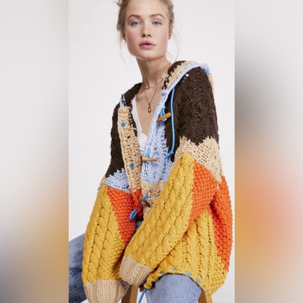 FREE PEOPLE PERFECTLY PATCHED CARDIGAN